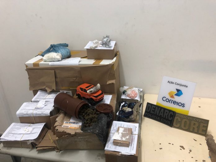 Polícia Civil apreende entorpecentes em embalagens enviadas ao Correios